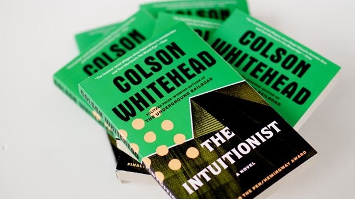 Copies of The Intuitionist by Colson Whitehead.