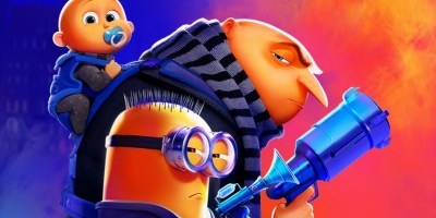 Gru and a minion in Despicable Me 4.