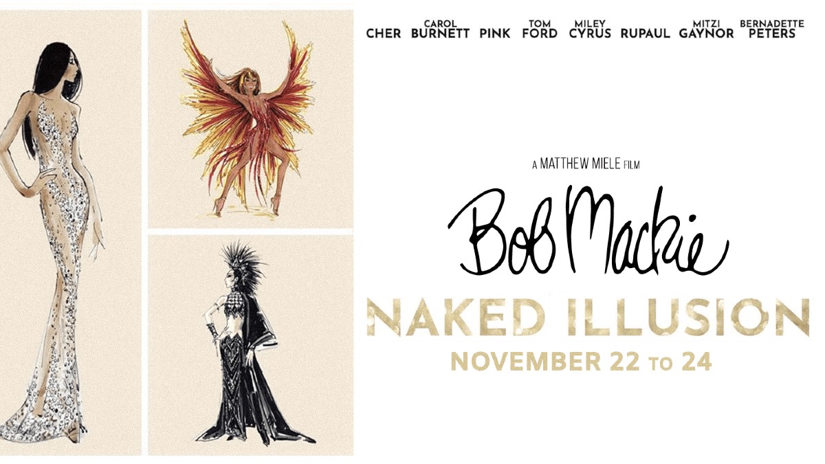 Promotional art for Bob Mackie: Naked Illusion.