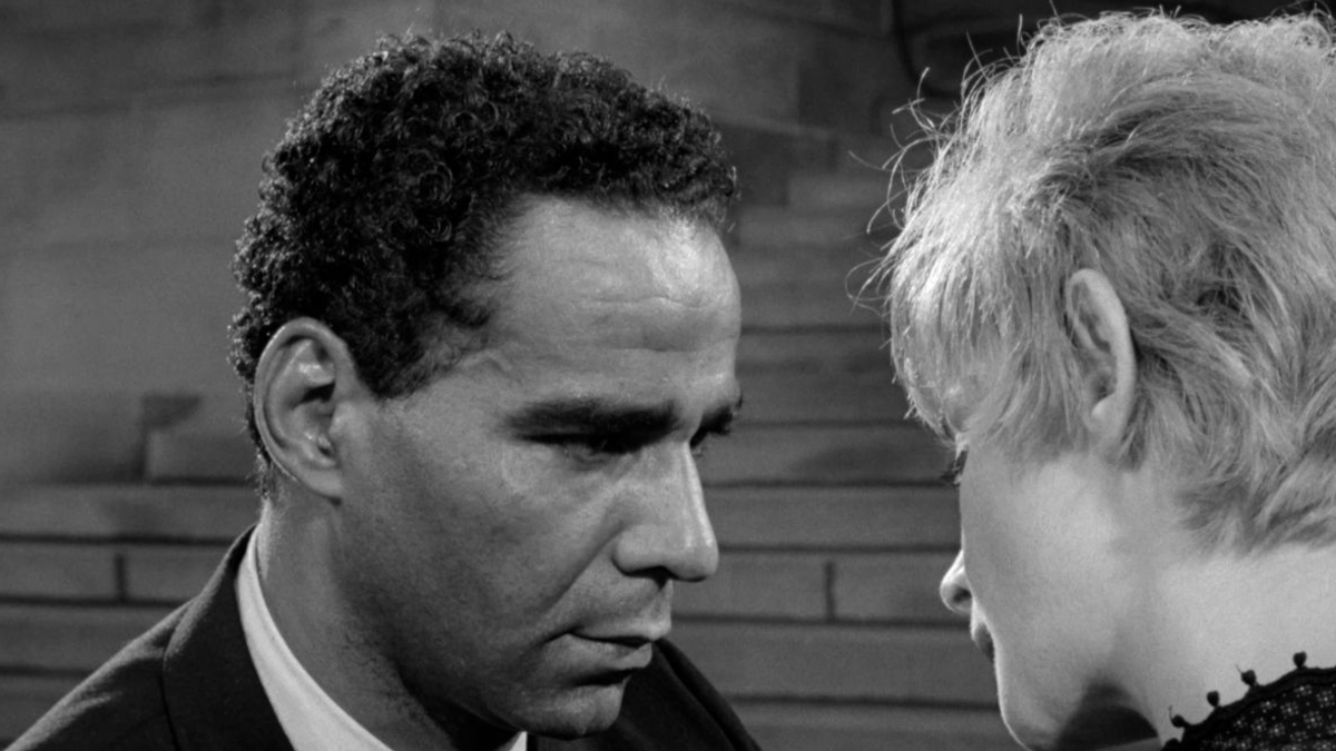 Frank and Ellen looking at one another in One Potato, Two Potato.