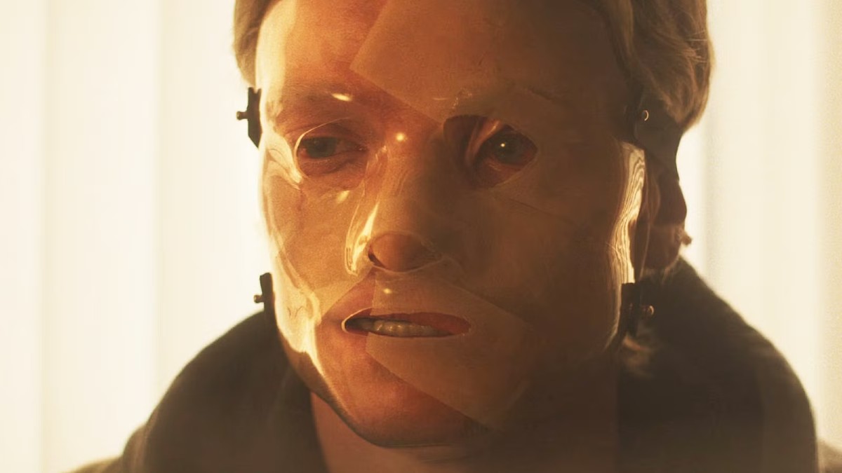 Matt Hagen wearing a plastic mask in Clayface.