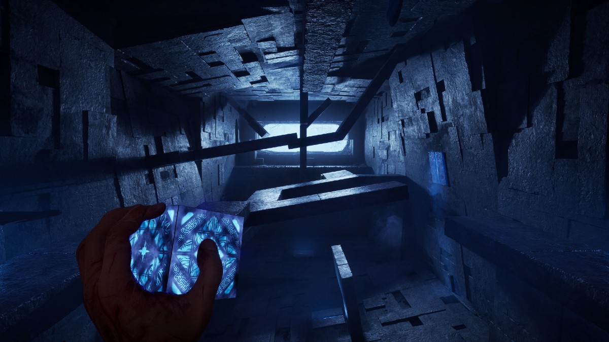 Aidan exploring the Labyrinth in Clive Barker's Hellraiser: Revival.